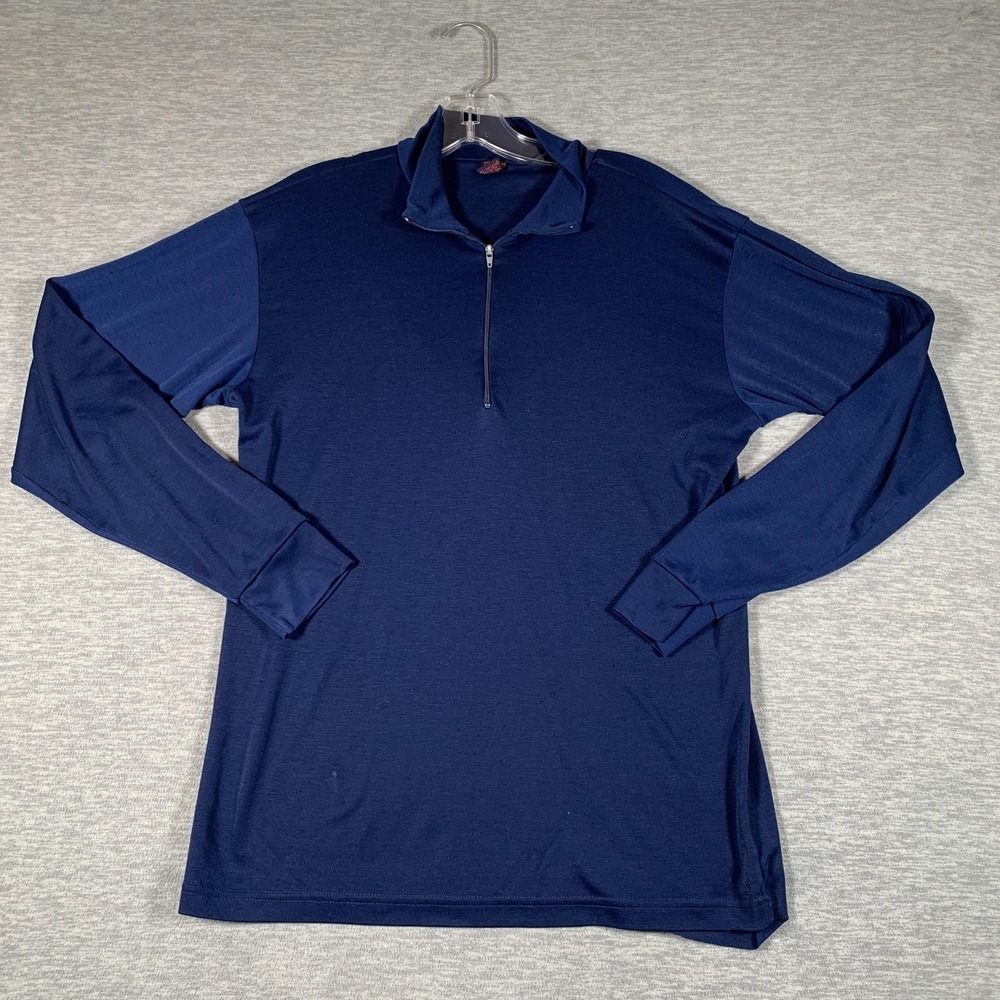 Vintage Patagonia Pullover Mens Large Blue Capilene 1/4 Zip Long Sleeve USA‎ 90s